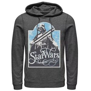 Licensed Character Men's Star Wars Retro Vader Poster Hoodie, Size: Medium, Dark Grey