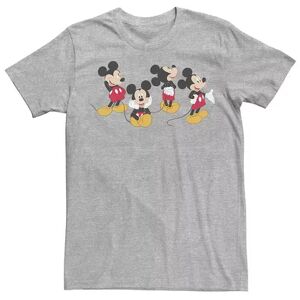Licensed Character Men's Disney Mickey Mouse Poses Portrait Tee, Size: XS, Med Grey