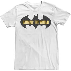 Licensed Character Men's Batman: The World Germany Red Logo Tee, Size: Medium, White