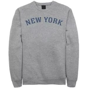 Licensed Character Men's City Of New York Collegiate Typographic Sweatshirt, Size: Small, Med Grey