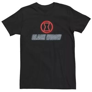 Marvel Big & Tall Marvel Black Widow Neon Glow Logo Tee, Men's, Size: XL Tall