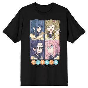 Licensed Character Men's Laid Back Camp Anime Tee, Size: XXL, Black
