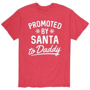 Licensed Character Men's Promoted By Santa To Daddy Tee, Size: XL, Red