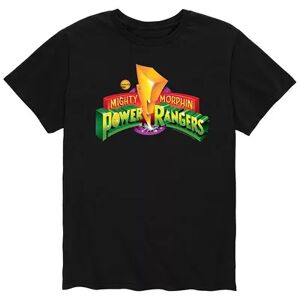 Licensed Character Men's Power Rangers Retro Logo Tee, Size: Small, Black