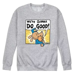 Licensed Character Men's Dog Man Lil Petey Do Good Sweatshirt, Size: Large, Med Grey