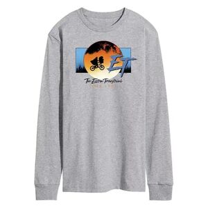 Licensed Character Men's ET Tour 1982 Long Sleeve Tee, Size: Medium, Med Grey