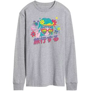 Licensed Character Men's Anime Take A Trip Long Sleeve Tee, Size: Medium, Med Grey