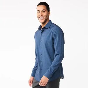 Men's Apt. 9 HEIQ Smart Temp Slim-Fit Performance Button-Down Shirt, Size: Large-32/33, Blue