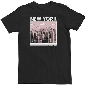 Licensed Character Big & Tall New York The Big Apple Skyline Tee, Men's, Size: 4XL, Black