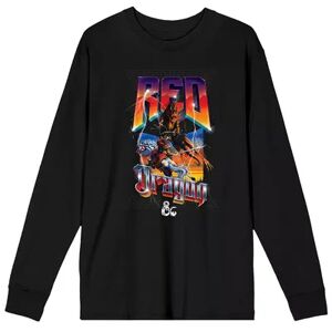 Licensed Character Men's Dungeons & Dragons Red Dragon Long Sleeve Tee, Size: Large, Black