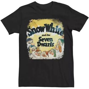 Licensed Character Men's Disney's Snow White Vintage Dwarfs Tee, Size: Medium, Black