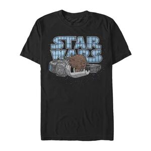 Licensed Character Men's Star Wars Hair In The Wind Tee, Size: Large, Black