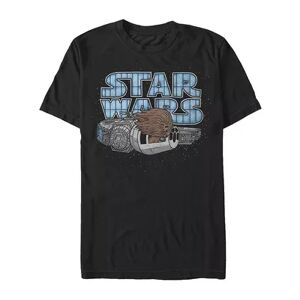 Licensed Character Men's Star Wars Hair In The Wind Tee, Size: XXL, Black