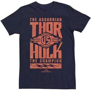 Licensed Character Men's Marvel Thor Ragnarok Vs Hulk Asgardian Graphic Tee, Size: XXL, Blue