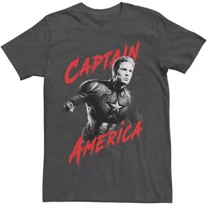 Licensed Character Men's Marvel Captain America Action Pose Tee, Size: Small, Blue