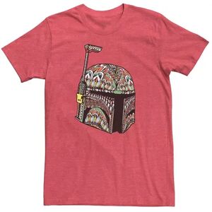 Licensed Character Men's Star Wars Boba Fett Colorful Pattern Fill Tee, Size: Large, Red