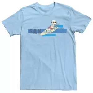 Licensed Character Men's Rocket Power Sam Surf Retro Logo Tee, Size: XXL, Light Blue