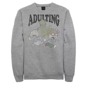 Licensed Character Men's Rugrats Reptar Run Adulting Fleece, Size: XL, Med Grey