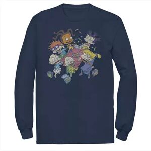 Licensed Character Men's Rugrats Group Sweet Snacks Long Sleeve Tee, Size: Small, Blue