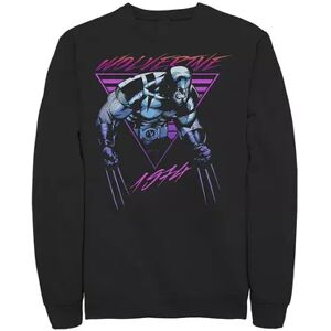 Marvel Men's Marvel X-Men Wolverine Neon Retro Logan Graphic Fleece Pullover, Size: Small, Black