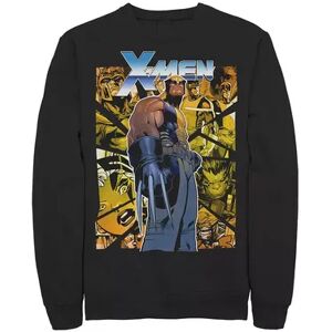 Men's Marvel X-Men Wolverine Shattered Class Collage Graphic Fleece Pullover, Size: Large, Black