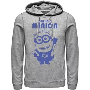 Licensed Character Men's Despicable Me Minions Blue Bob Waving Hoodie, Size: Large, Grey