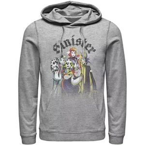 Disney Men's Disney Villains Sinister Group Hoodie, Size: Small, Med Grey