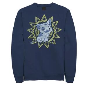 Disney Men's Disney Moana Pua Geometric Sun Portrait Sweatshirt, Size: Large, Blue