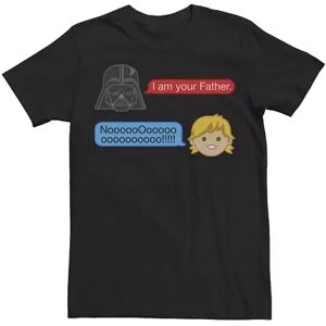 Star Wars Men's Star Wars I Am Your Father Text Messages Emoji Tee, Size: Small, Black