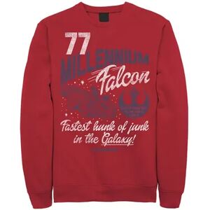 Men's Star Wars Millennium Falcon Vintage Fleece Tee, Size: Small, Red