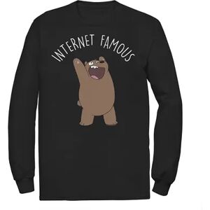 Licensed Character Men's CN We Bare Bears Internet Famous Long Sleeve Tee, Size: Medium, Black