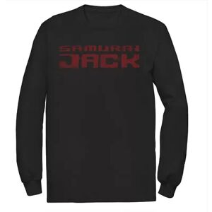 Licensed Character Men's Cartoon Network Samurai Jack Text Logo Long Sleeve Tee, Size: Small, Black