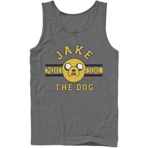 Licensed Character Men's Adventure time Jake The Dog 2010 Head Shot Graphic Tank Top, Size: Large, Grey