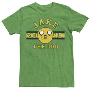 Licensed Character Men's Adventure time Jake The Dog 2010 Head Shot Graphic Tee, Size: 3XL, Med Green