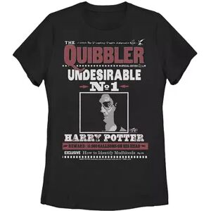 Harry Potter Juniors' Harry Potter The Quibbler Undesirable Number 1 Tee, Girl's, Size: XL, Black