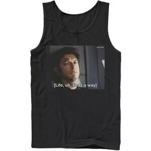 Licensed Character Men's Jurassic Park Life Finds A Way Goldblum Jeff Stare Tank Top, Size: Small, Black