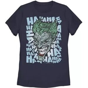 Licensed Character Juniors' DC Comics Batman The Joker Laughing Tee, Girl's, Size: XL, Blue