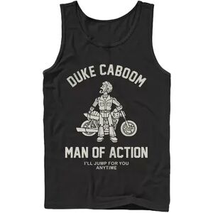 Men's Disney / Pixar Toy Story Duke Caboom Man Of Action Tank, Size: XL, Black