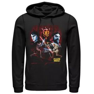 Licensed Character Men's Star Wars: The Clone Wars Jedi Vs. Sith Hoodie, Size: XL, Black