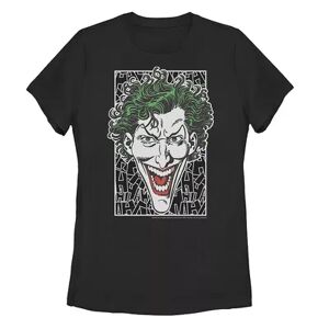 Licensed Character Juniors' Batman The Joker Laugh Tee, Girl's, Size: Large, Black