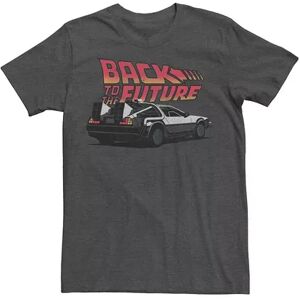 Licensed Character Men's Back To The Future Retro Vintage Delorean Tee, Size: XXL, Dark Grey