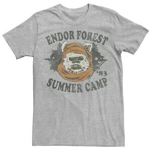 Star Wars Men's Star Wars Endor Summer Camp '83 Head Shot Portrait Tee, Size: XL, Med Grey