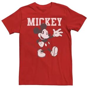 Disney Men's Disney Mickey And Friends Mickey Mouse Wave Portrait Tee, Size: XXL, Red