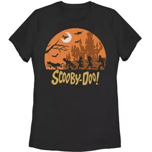 Licensed Character Juniors' Scooby-Doo & The Gang Trick Or Treat Halloween Night Tee, Girl's, Size: XL, Black