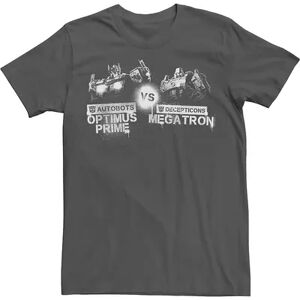 Licensed Character Men's Transformers: War For Cybertron Optimus Prime Vs. Megatron Tee, Size: Large, Grey