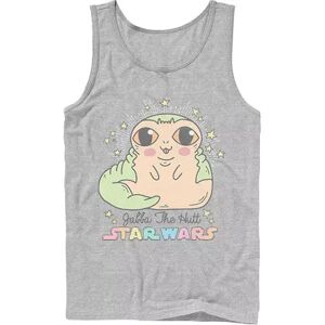 Licensed Character Men's Star Wars Cute Cartoon Jabba The Hutt Tank, Size: Medium, Med Grey