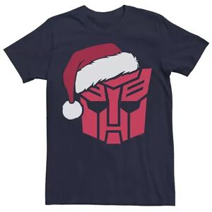 Licensed Character Men's Transformers Christmas Autobots Santa Hat Logo Tee, Size: XXL, Blue