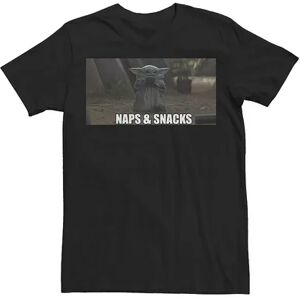 Big & Tall Star Wars The Mandalorian Naps Snacks Photo Real Tee, Men's, Size: LT, Black