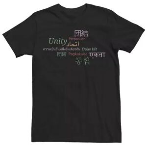 Licensed Character Men's Unity Languages Inspirational Kanji Tee, Size: XL, Black
