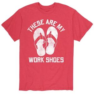 Licensed Character Men's These Are Work Shoes Sandals Tee, Size: Medium, Red